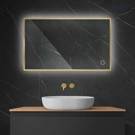 Oltens Nordlis lustro 60x100 cm prostokątne z oświetleniem LED i systemem Klarglas 64111800