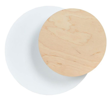 Okrągły kinkiet lampa ścienna LED 20W biały/drewno G9 970/1 CIRCLE 1A